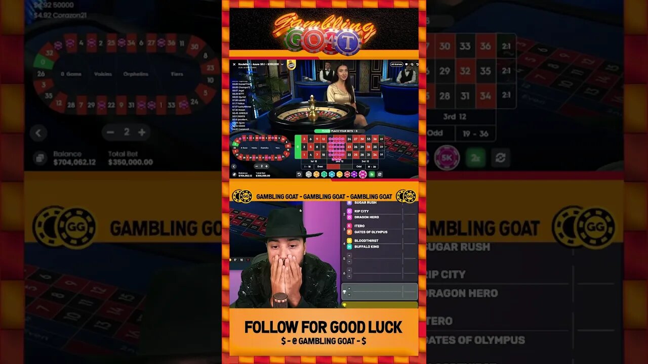 Roshtein Cheating With HisMouse To Win With Roulette... #shorts