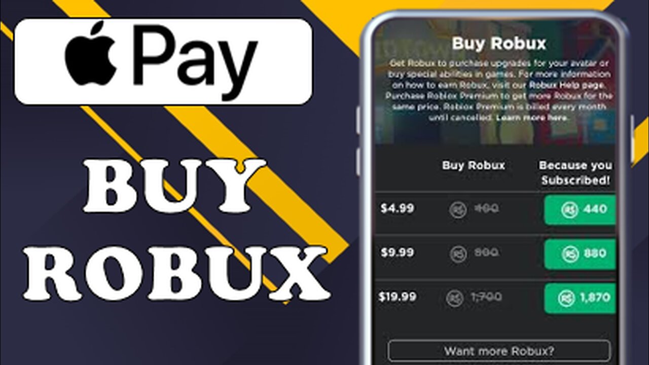 HOW TO BUY ROBUX WITH APPLE PAY