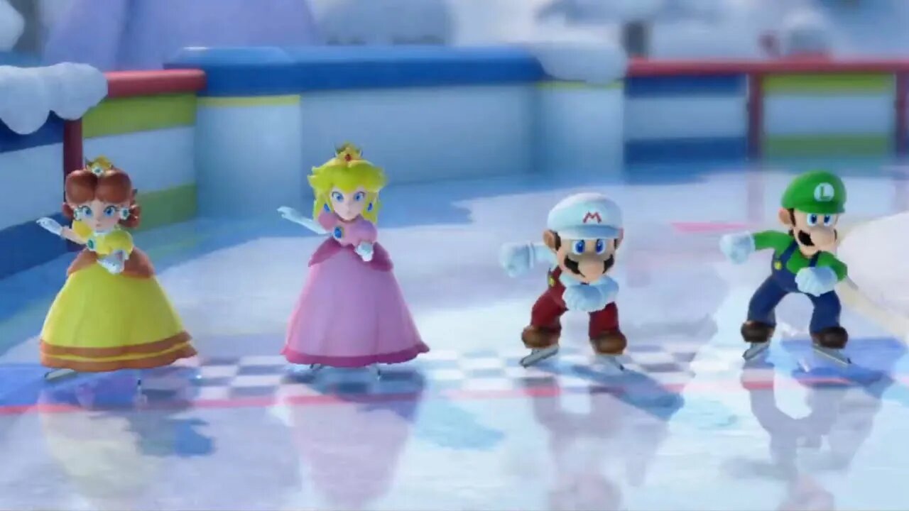 Mario Party Superstars - Peach vs Fire Mario vs Daisy vs Luigi