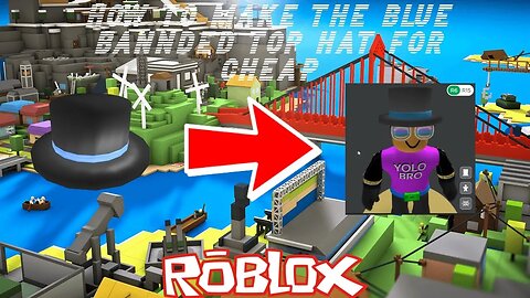 HOW TO MAKE THE BLUE BANDED TOP HAT ON ROBLOX FOR CHEAP [ROBLOX TUTORIAL]