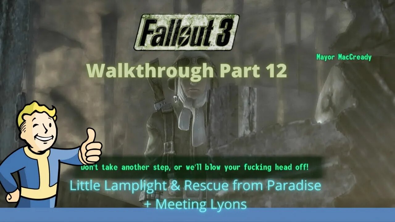 Fallout 3 gameplay walkthrough part 12 - gaining access to little lamplight