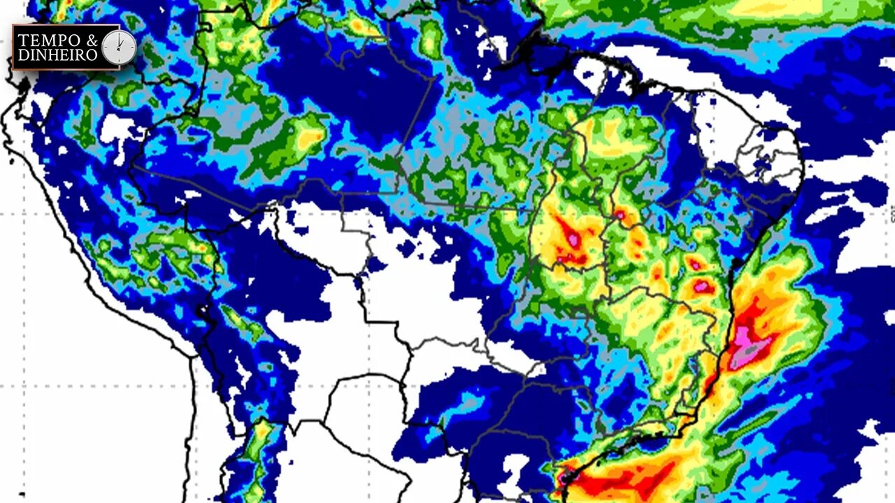 Chuvas e estiagem dividem o Sul do restante do País. Veja a imagem da formação do El Niño