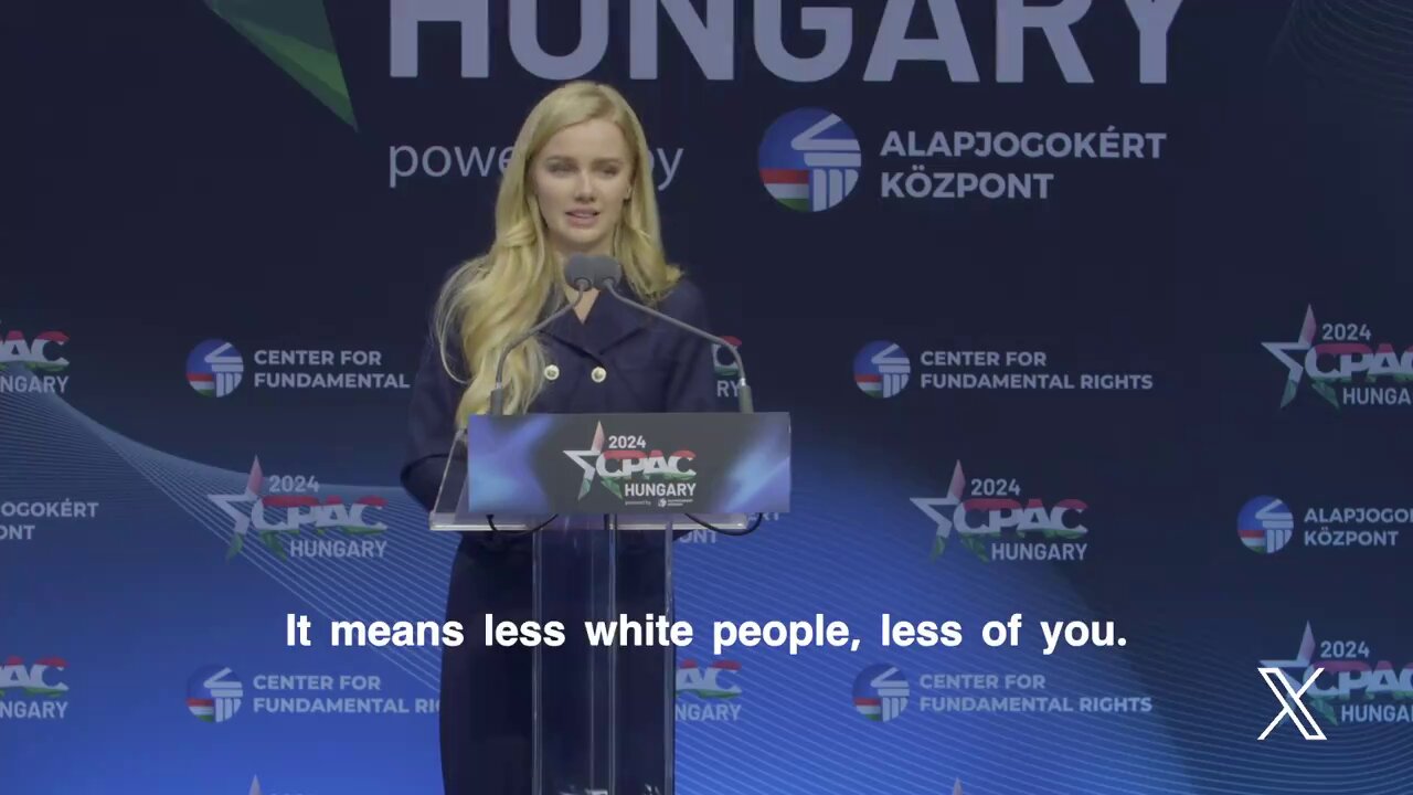 Eva Vlaardingerbroek speech at CPAC Hungary about "The Great Replacement" 🗣️💬☪️👳👨🏿