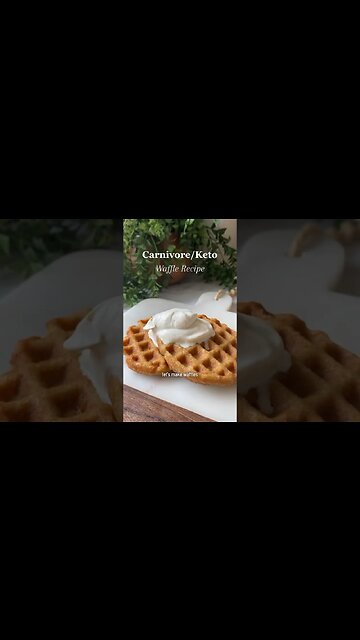 Carnivore keto waffle recipe #carnivorediet #carnivore #animalbased #carnivorerecipes #ketorecipes