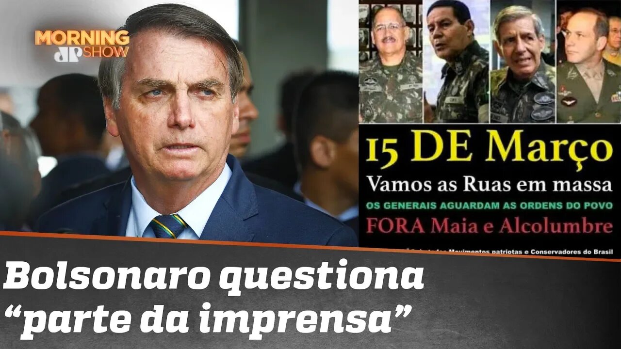 Enquanto Congresso e STF reagem, Bolsonaro pergunta o que leva parte da imprensa a mentir