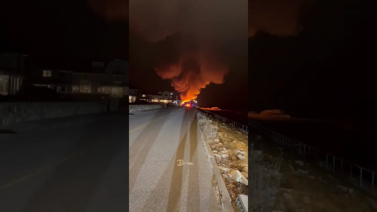 A 5th alarm fire is spreading into multiple homes along Minot Beach in Scituate, Massachusetts.