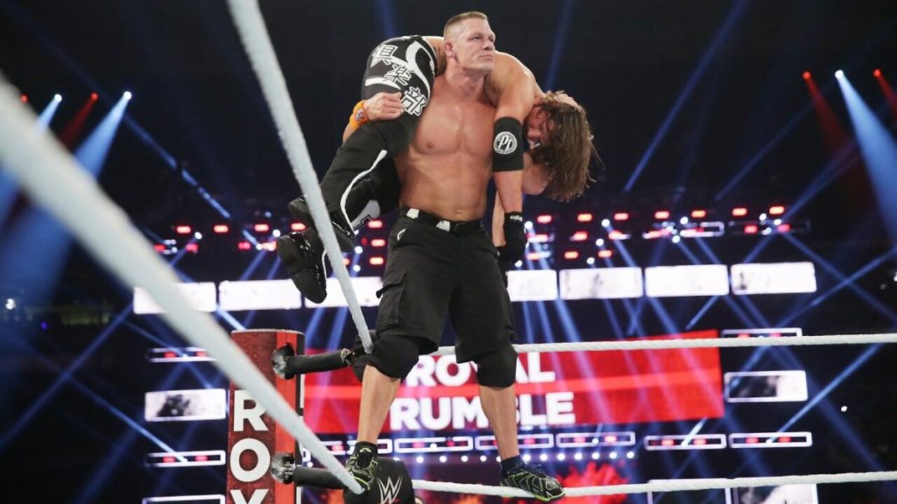 AJ Styles vs John Cena Royal Rumble 2017 Highlights