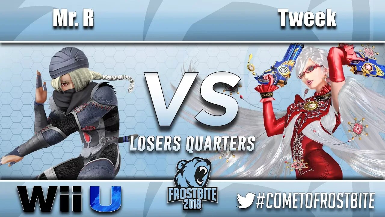 bc | Mr. R (Sheik) vs. P1 | Tweek (Bayonetta) - Wii U Losers Quarterfinals - Frostbite 2018