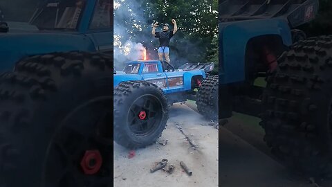 Worlds Toughest Arrma Outcast Survies A Big Explosion