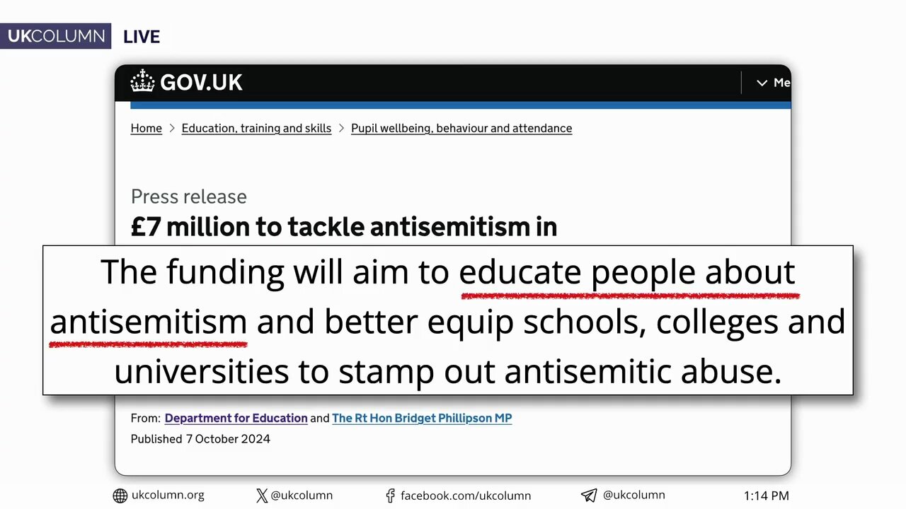 £7M For Antisemitism in Education: Holocaust—The Only Historical Event That Must Be Taught by Law