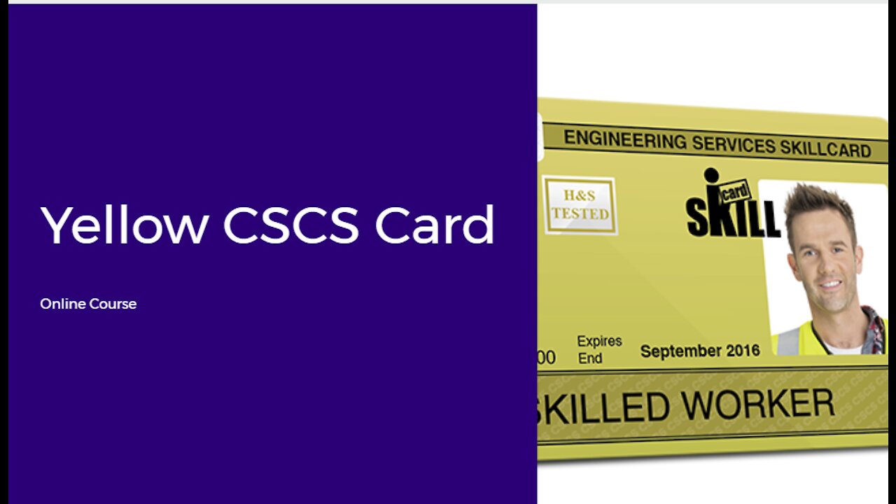 Yellow CSCS Card