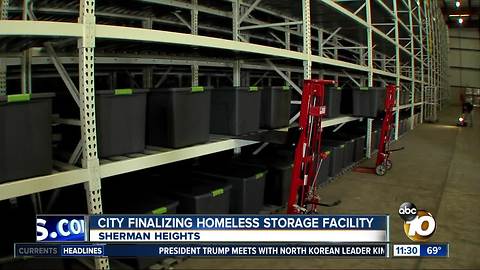 City finalizing homeless storage facility
