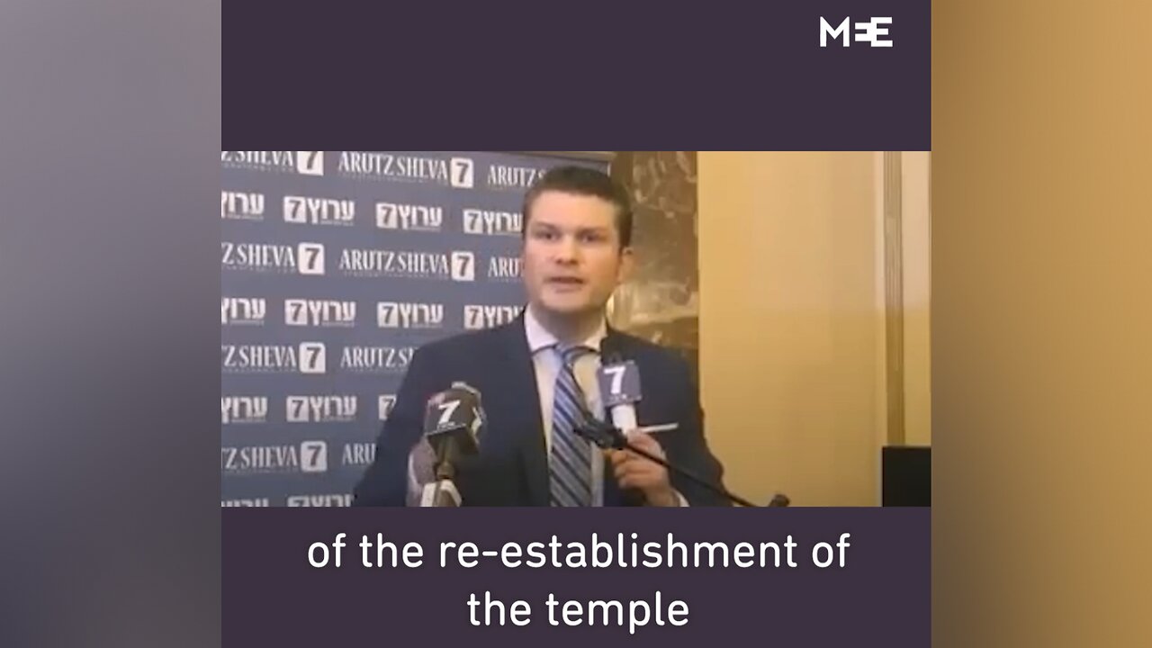 Trump´s pick for Def.Sec. Pete Hegseth urging construction of the 3rd Solomon Temple