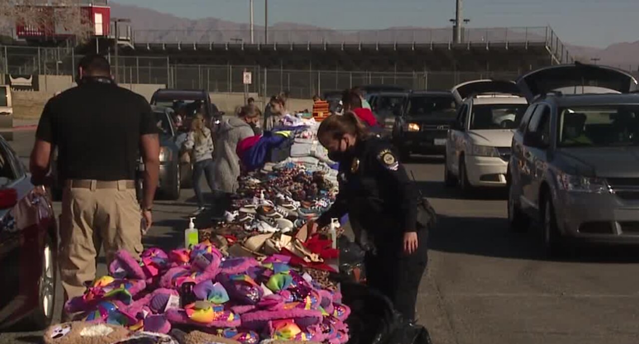 Backpack giveaway today in Las Vegas