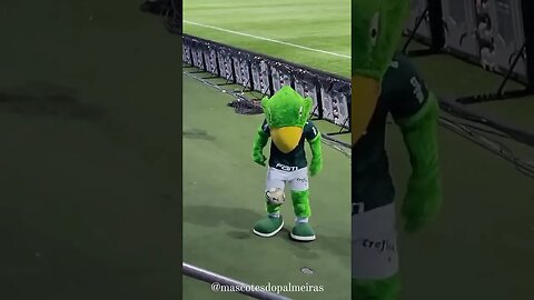 Mascote do Palmeiras fazendo embaixadas no Allianz