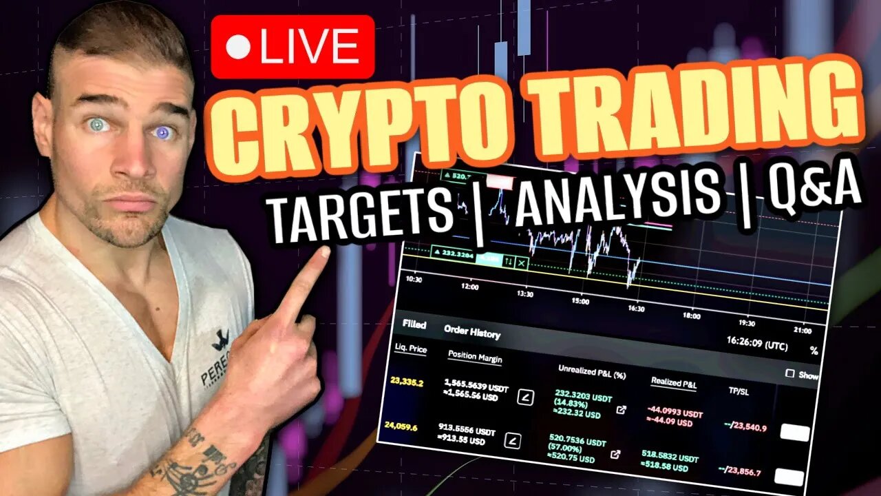 🔴 LIVE - CRYPTO TRADING | LONG TRADE REKT?! | POWELL AFTERMATH