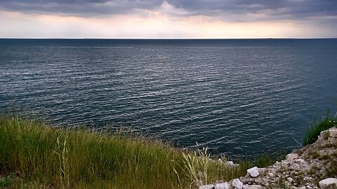 Lake Erie on an Overcast Evening as Storm Clouds Gather ~ June 26, 2023
