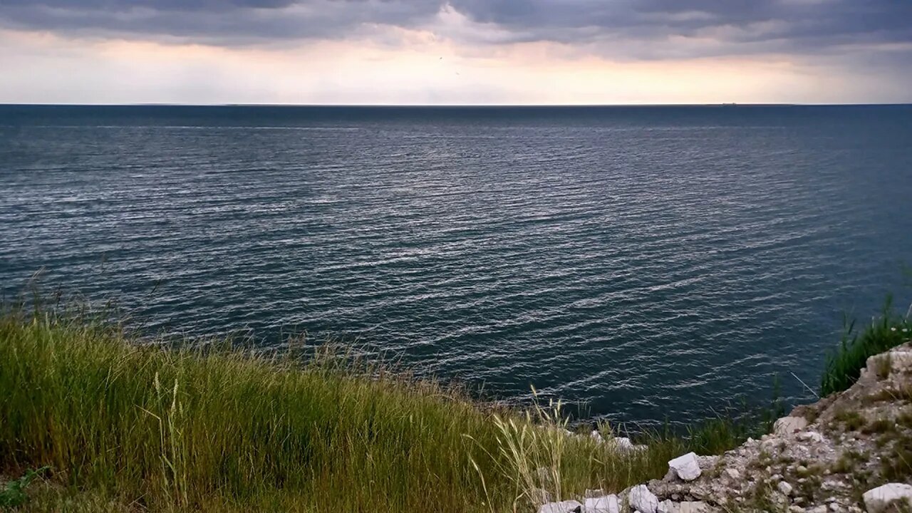 Lake Erie on an Overcast Evening as Storm Clouds Gather ~ June 26, 2023