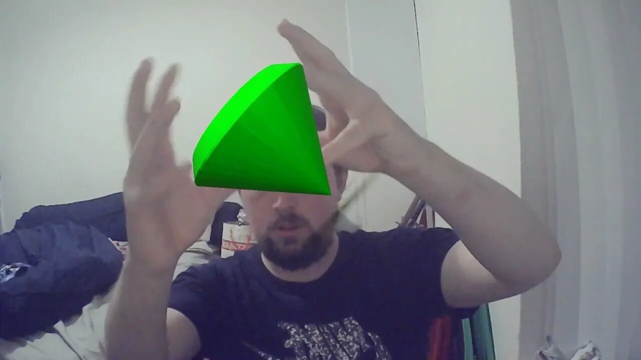 Me showing of my 3D made model of a Chaos Emerald made on Blender on 3D Viewer