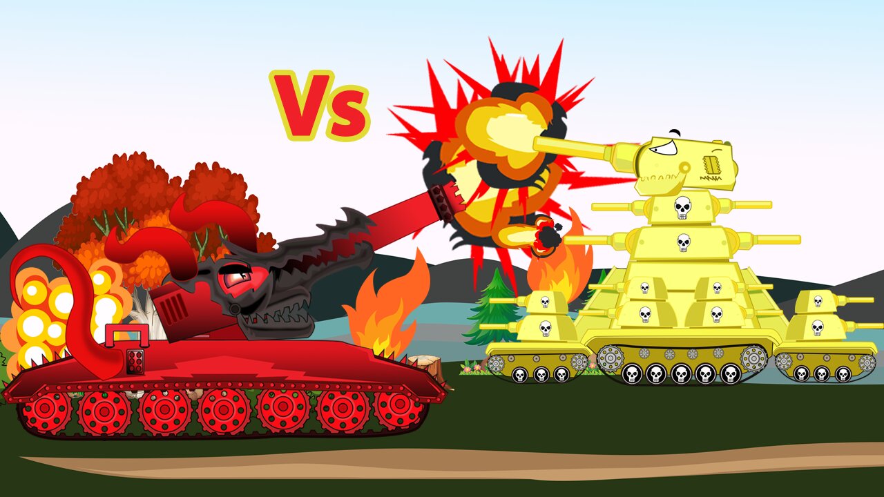 KS-107 Undefeatable Tanks Vs Hell Boy Tanks Monster [Homes Animation]