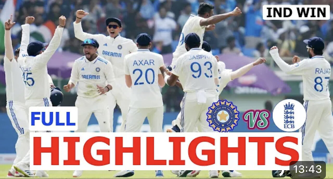 India vs England | 2nd Test Match Day 4 full highlights 2024 |