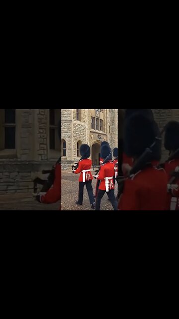 Tourist gets in the way of the King's Guards Make way #toweroflondon