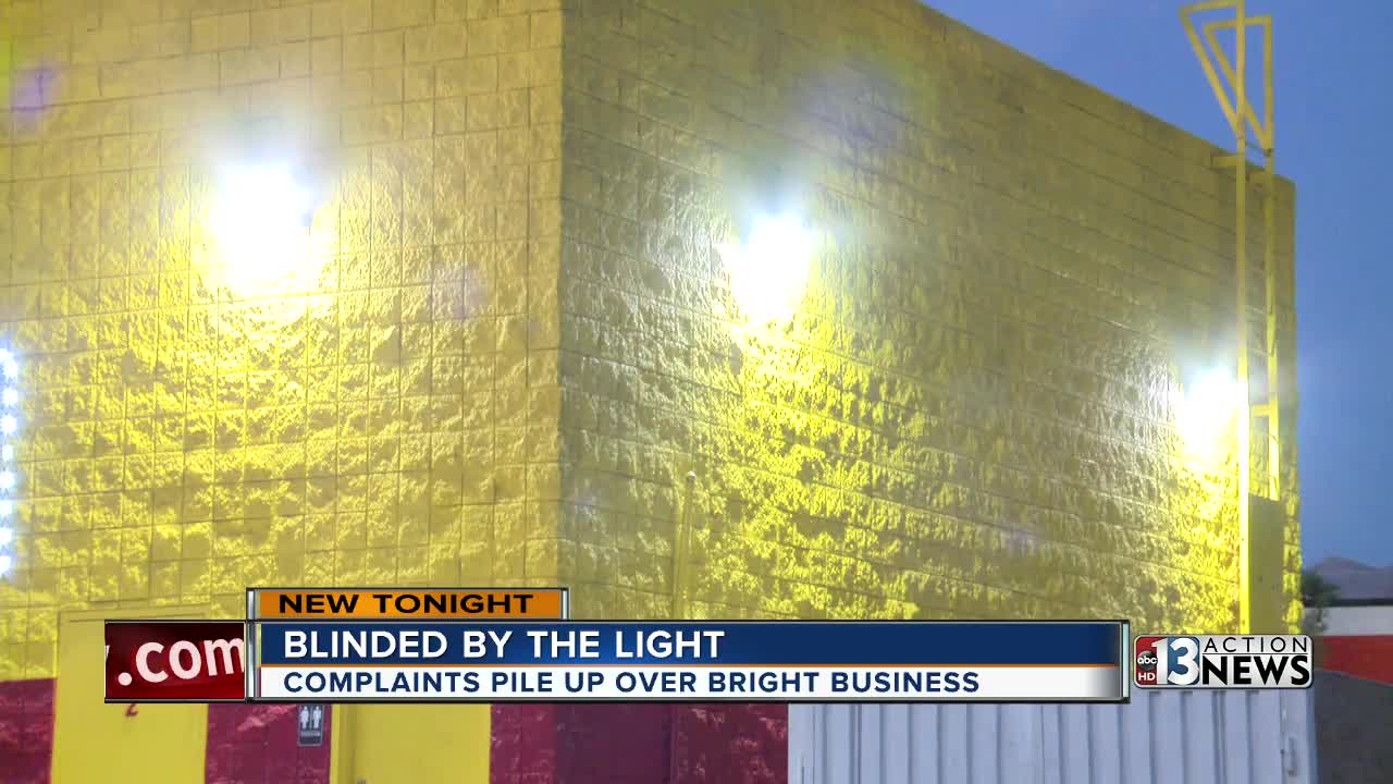 Neighbors tired of Las Vegas tire shop's lights