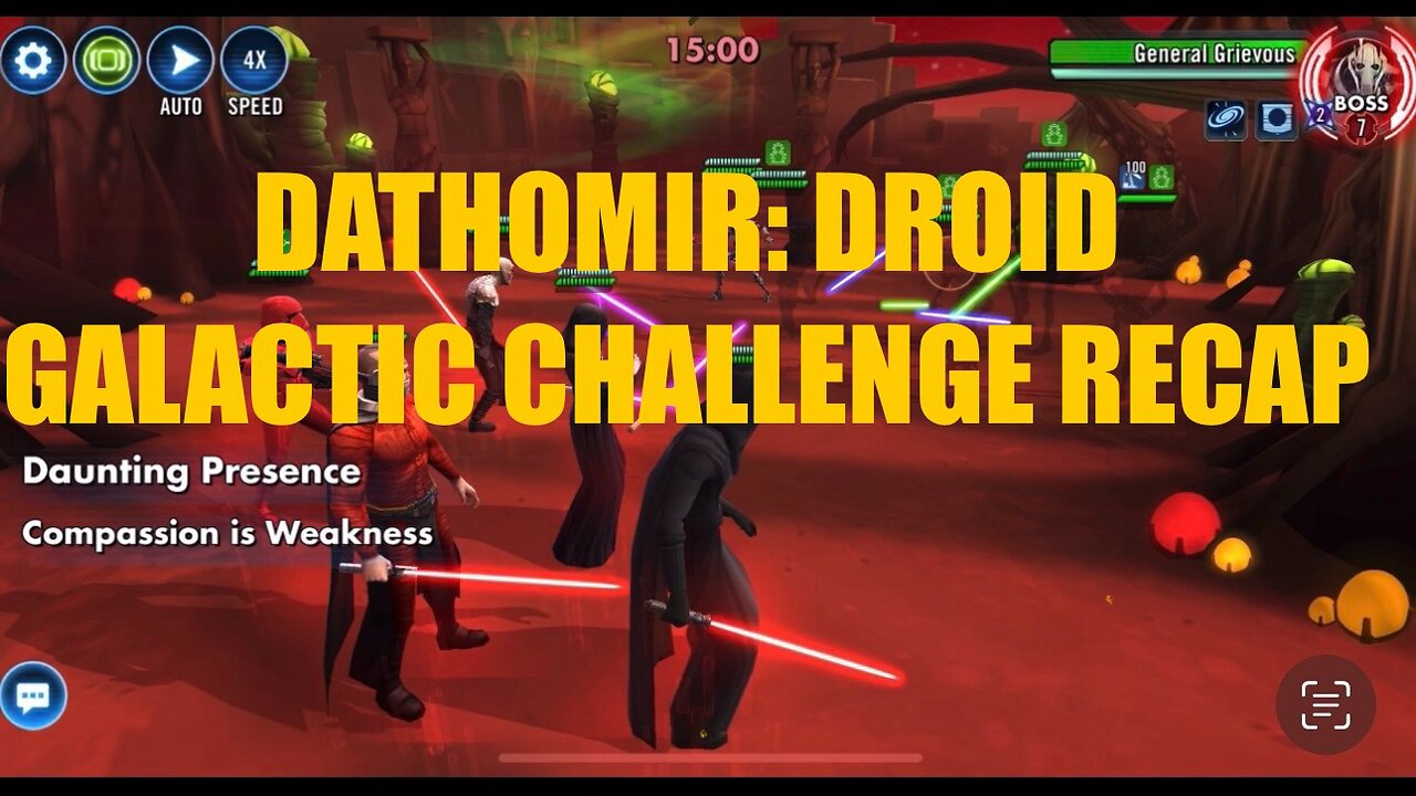 Galactic Challenge Dathomir: Droid | Bonuses for Sith RECAP