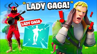 Trolling With LADY GAGA Emote In Fortnite!