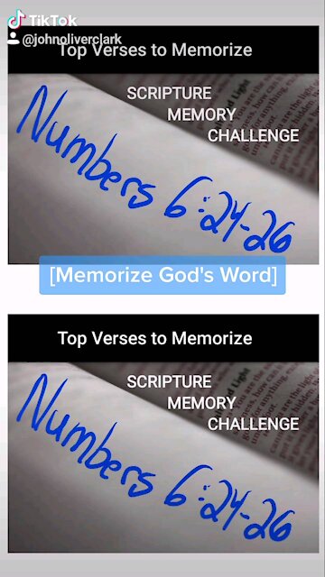 Top Verses To Memorize, Numbers 6:24-26