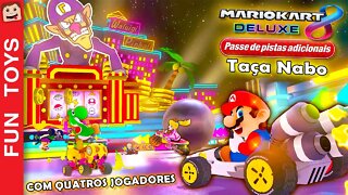 NOVAS FASES da segunda wave da DLC do MARIO KART 8 Deluxe 🏁 Com 4 jogadores! Taça Nabo!