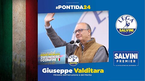 🔴 Giuseppe Valditara - #Pontida #Pontida2024