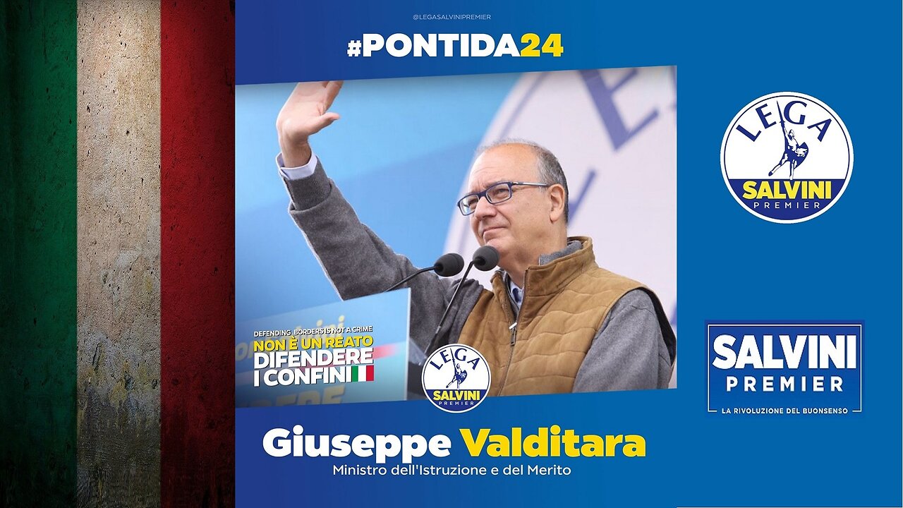 🔴 Giuseppe Valditara - #Pontida #Pontida2024