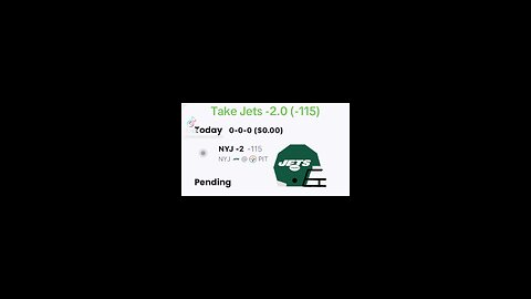 #Take The New York Jets -2.0 (-115)