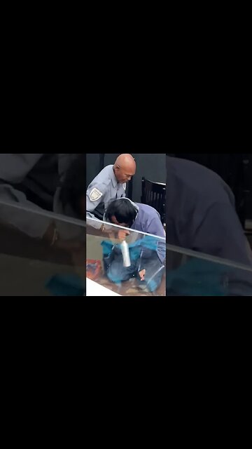 Another homeless person attacking store security here in Pasadena a Vons store.