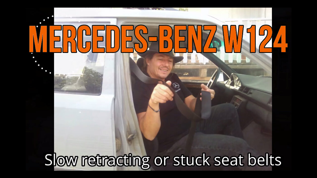 Mercedes W124 - How to fix, slowly retracting or stuck seat belts for free DIY