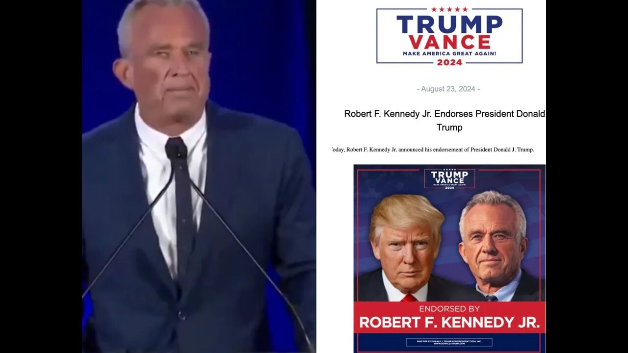 Robert F Kennedy Jr. officially drops out of the presidential race and endorses Donald Trump.