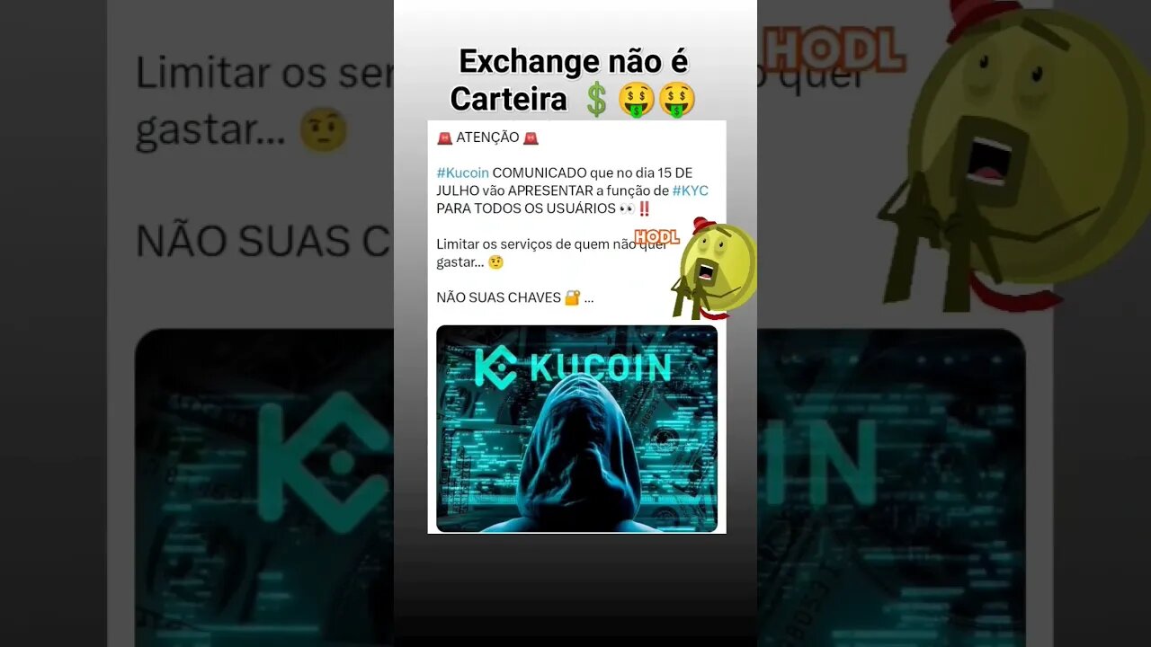 exchange não é carteira💲#Kucoin tchau #criptomoedas #bitcoin #bitget