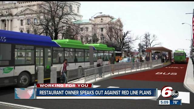 Restaurant owner speaks out against red line rapid transit plans