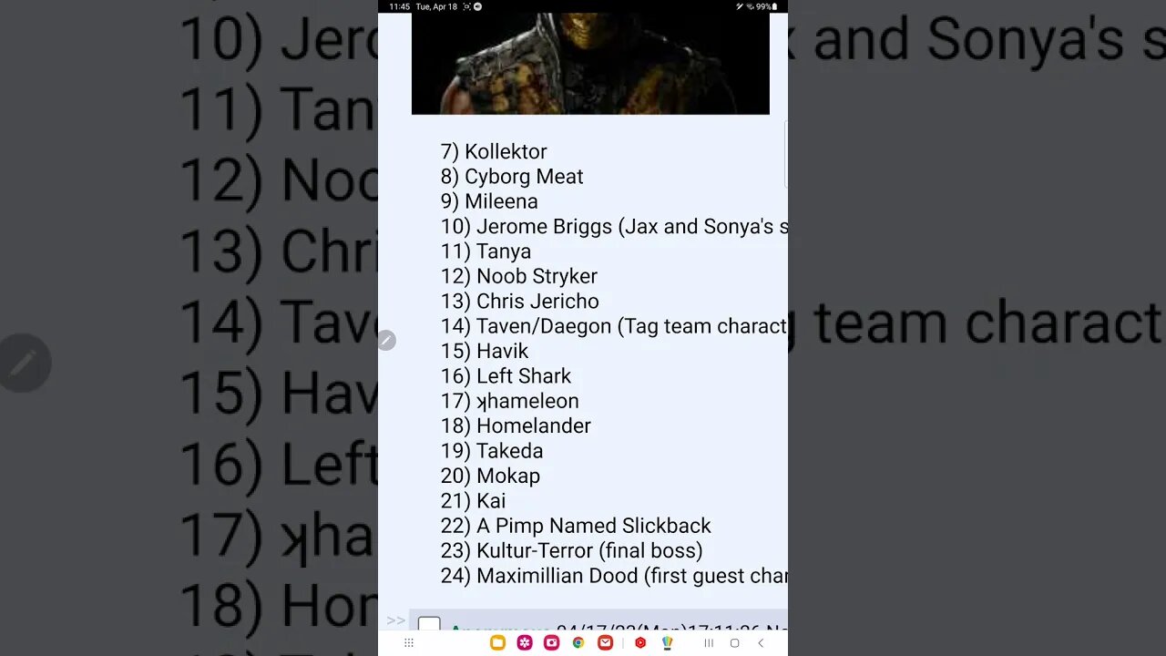 mortal kombat 12 roster leak