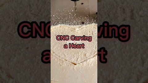 CNC Carving a Heart ❤️❤️ #shorts