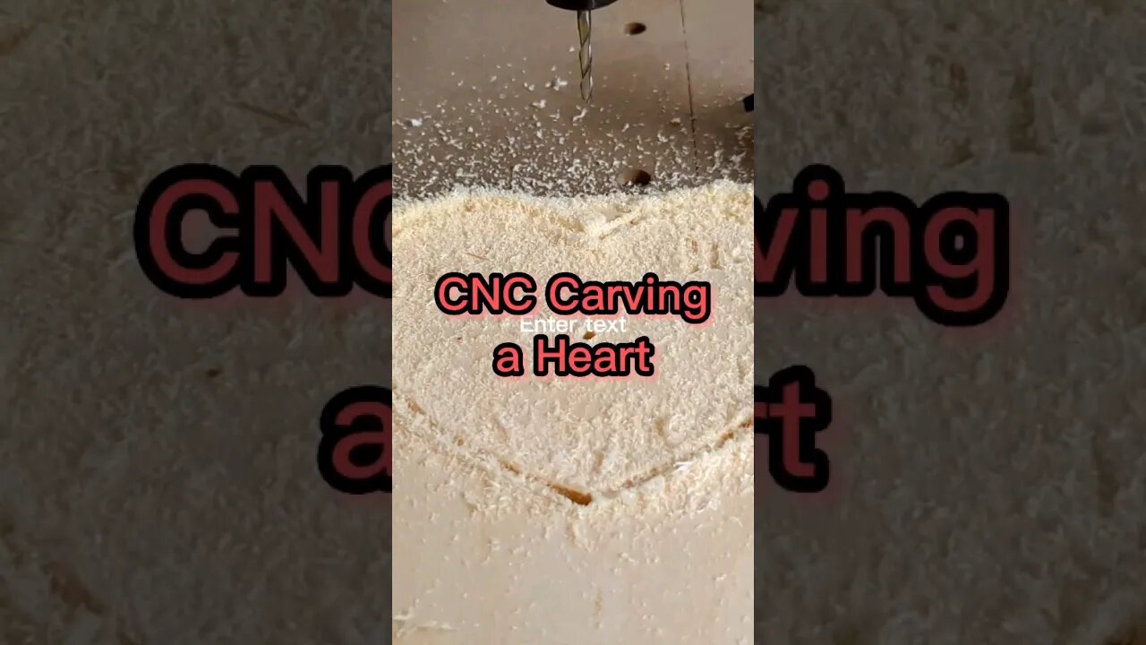 CNC Carving a Heart ❤️❤️ #shorts