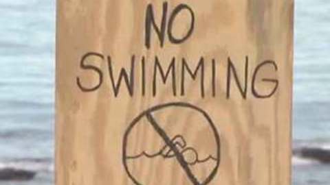 NO swiming at Dubois Park Lagoon