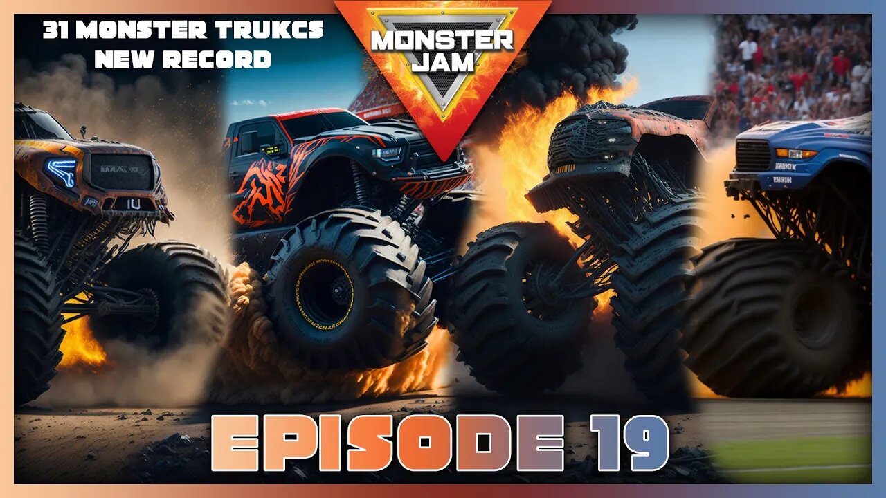 Monster Jam E19 | Epic Down Hill Race 31 Monster Tuck Challenge! Winner Takes All!