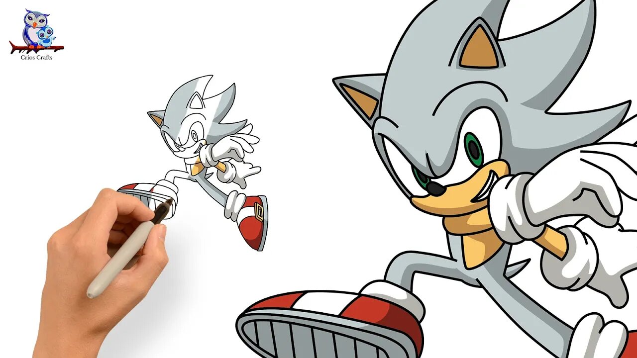 How to Draw Hyper Sonic - Sonic and the Secret Rings