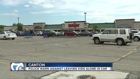 Police warn against leaving kids alone in car