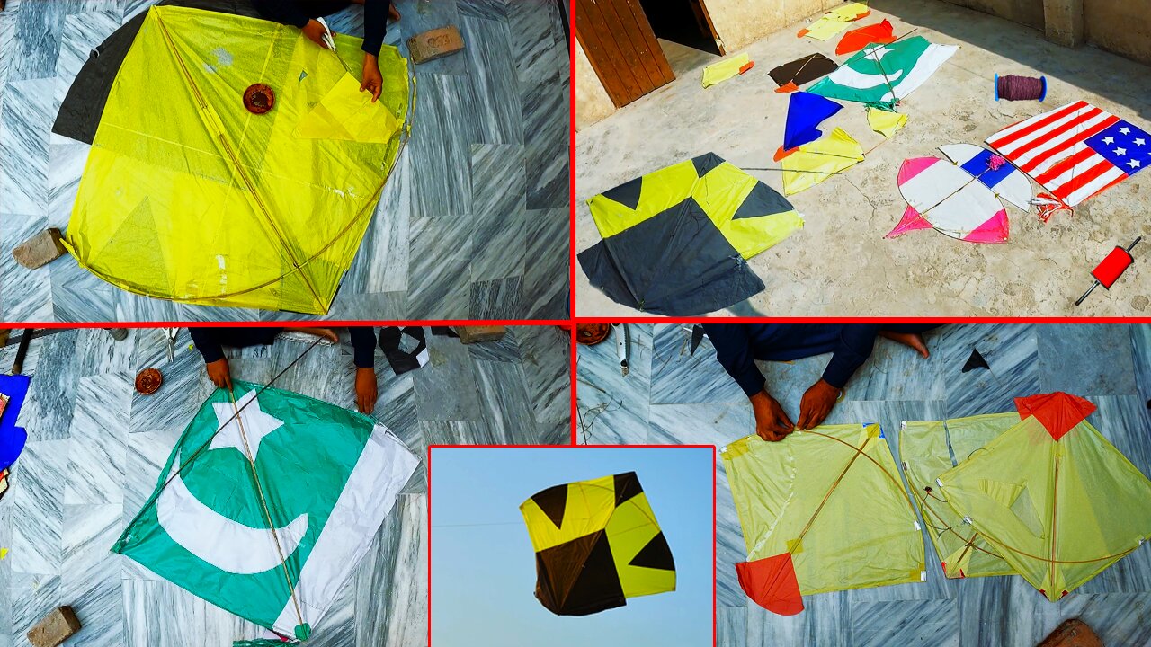 How to Repair so many old Kites and kite flying tutorial - DIY Kites