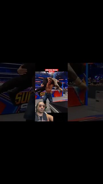 John Cena attitude adjustment Roman Reigns WWE Summerslam 😤