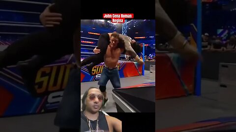 John Cena attitude adjustment Roman Reigns WWE Summerslam 😤