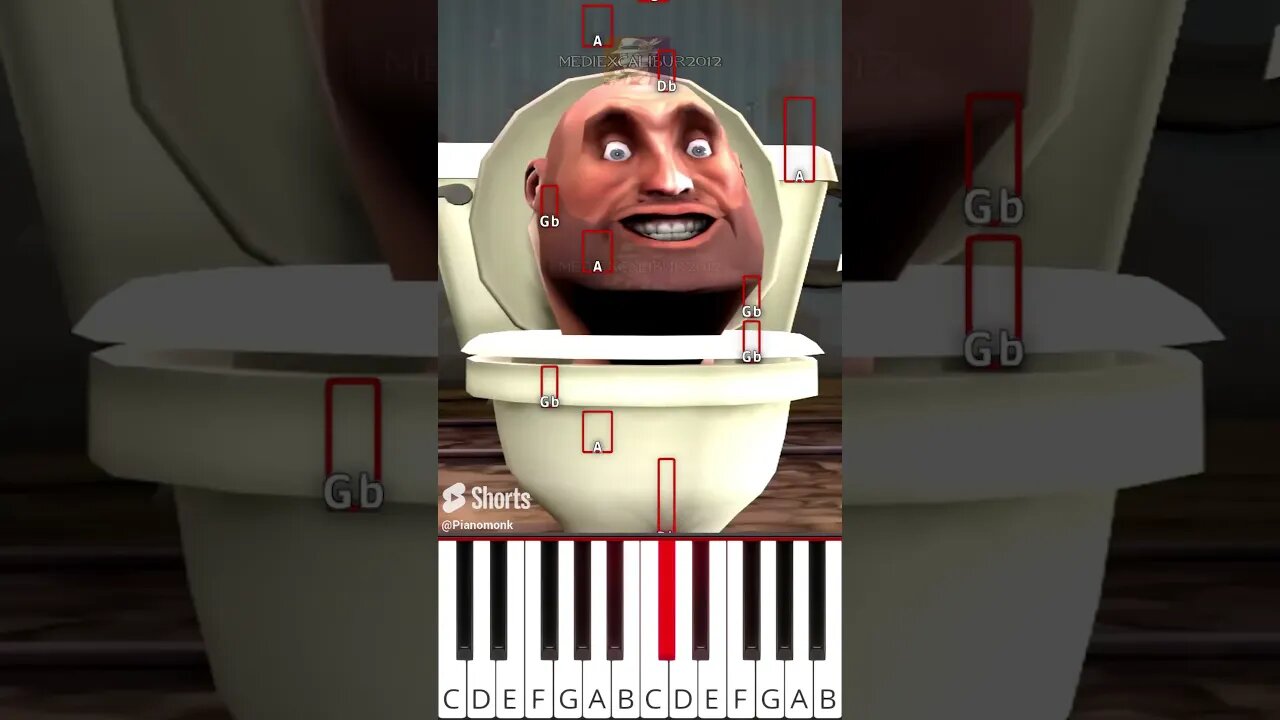 tf2 but it skibidi toilet meme (@mediexcalibur2012shorts) - Octave Piano Tutorial